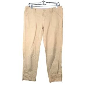 Banana Republic Womens Pants Tan Utility Chino Straight Leg Stretch 10